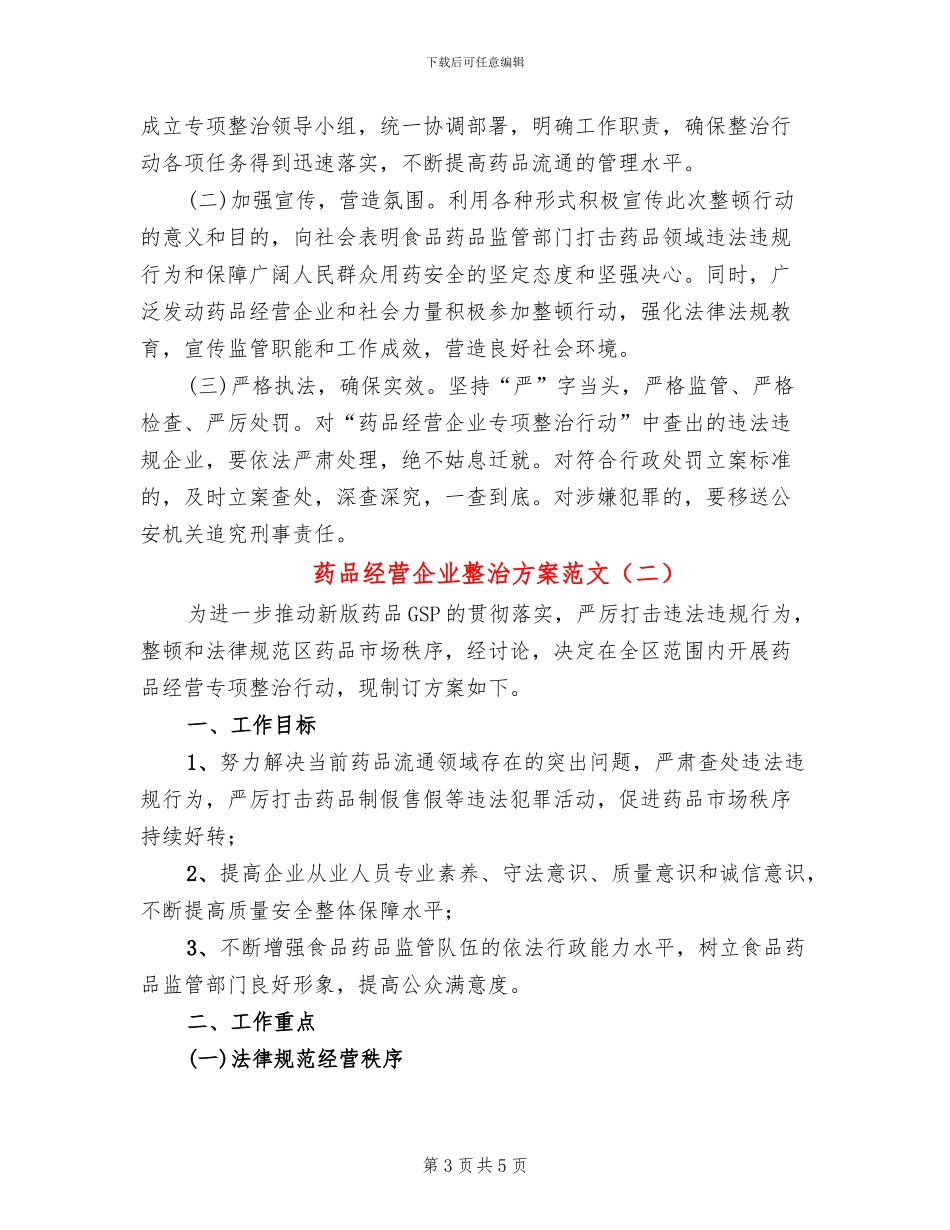 药品经营企业整治方案范文_第3页