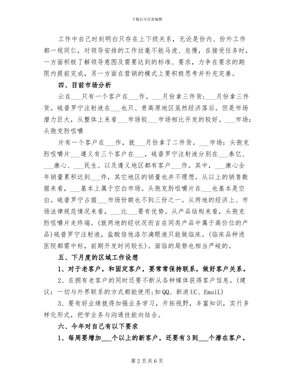 药品销售员工2024年工作总结_第2页