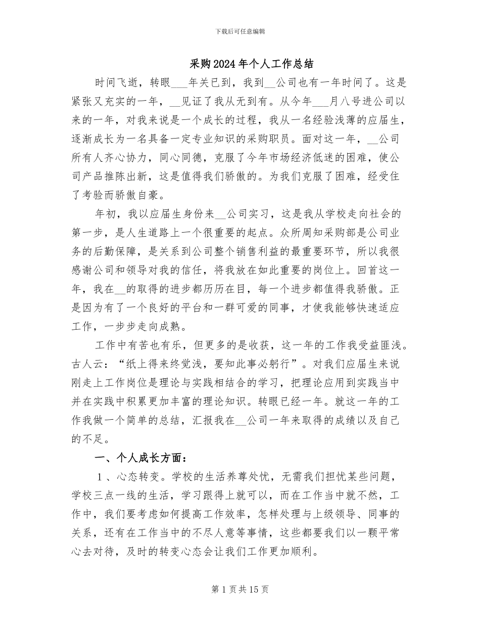 采购2024年个人工作总结_第1页