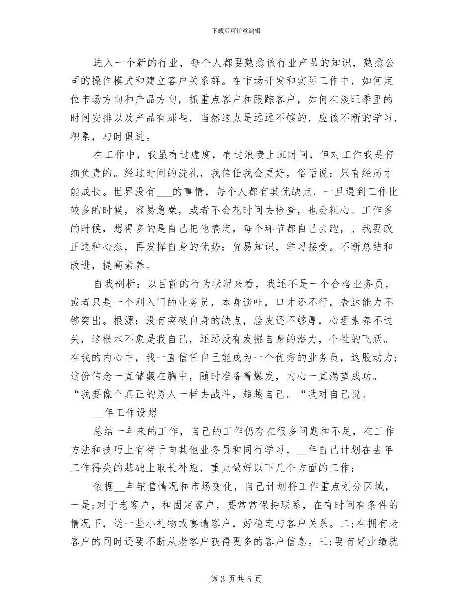 销售业务员个人总结2024年_第3页