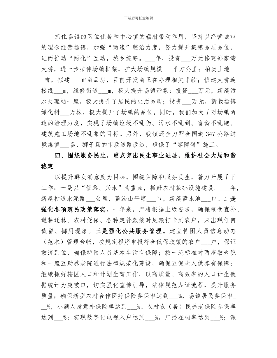 镇2024工作总结暨2024工作思路_第3页