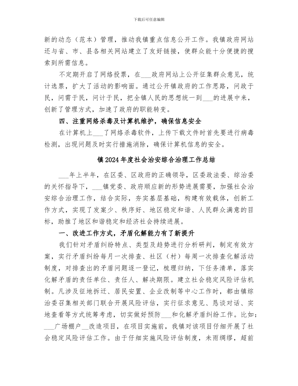 镇2024年度电子政务工作年度总结_第2页