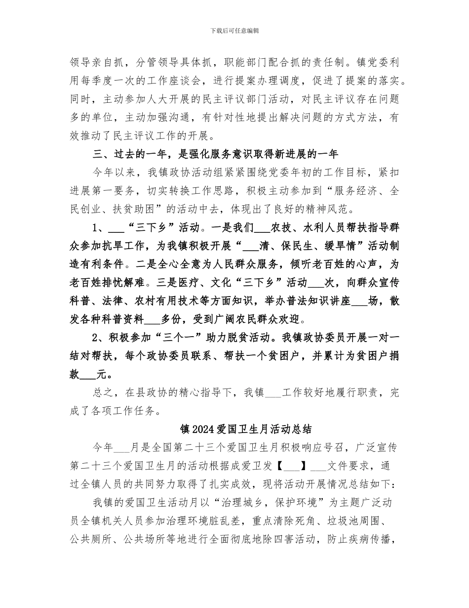 镇2024政协工作总结_第3页