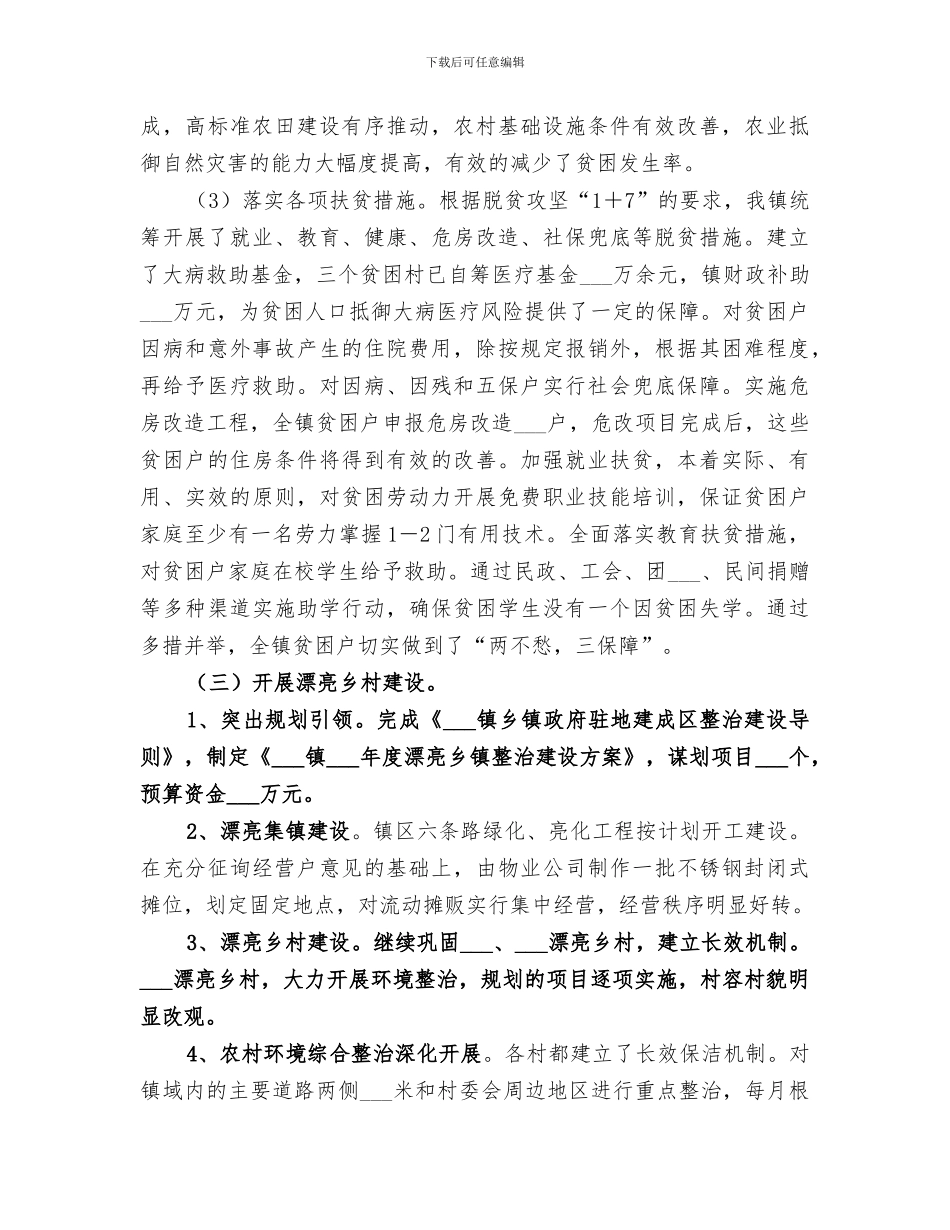 镇政府2024年终工作总结_第3页