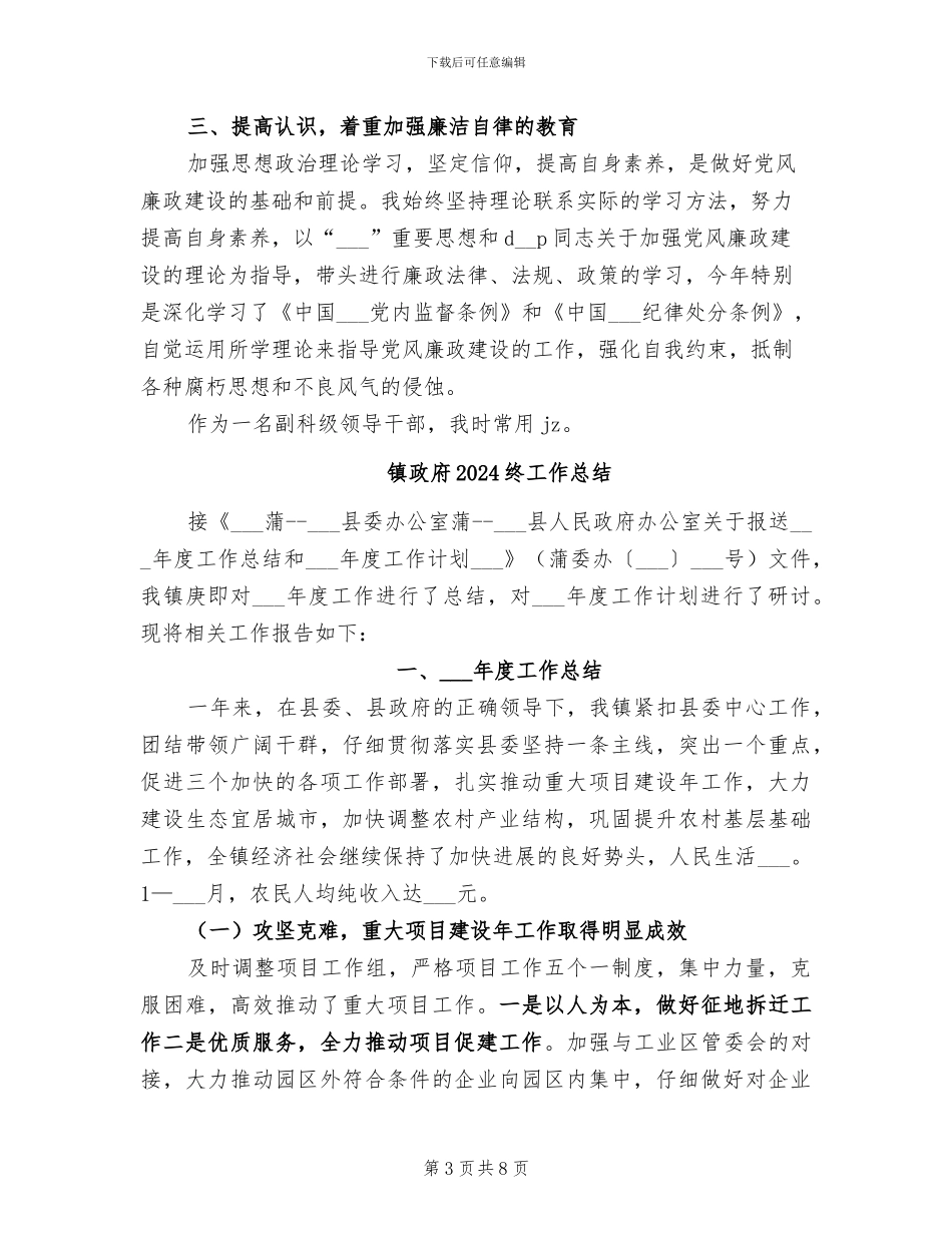 镇政府2024年终总结_第3页