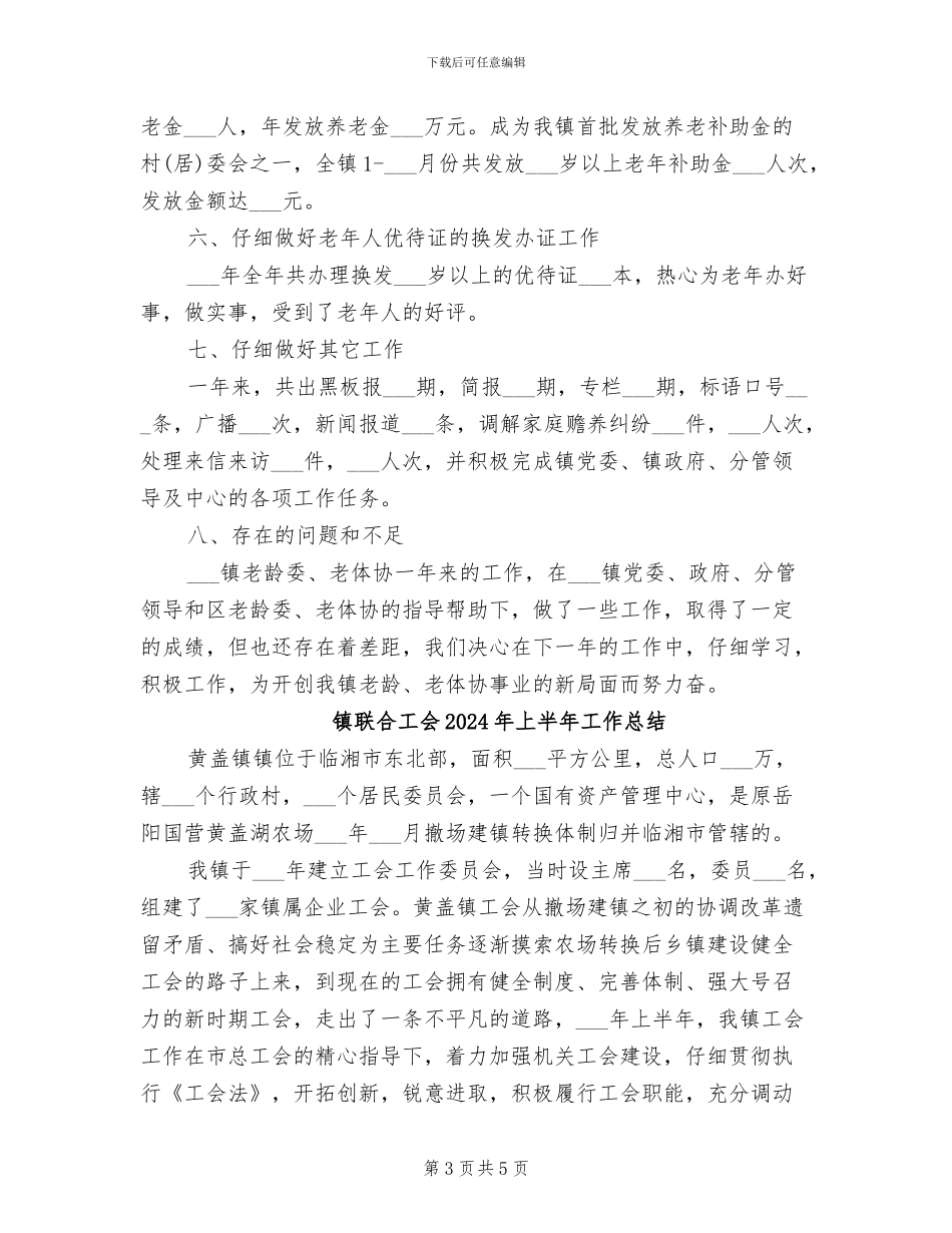 镇老龄委2024年个人总结范文_第3页