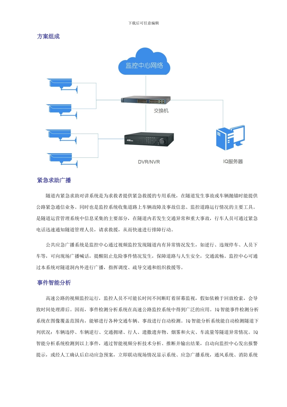 隧道综合智能监控系统解决方案_第2页