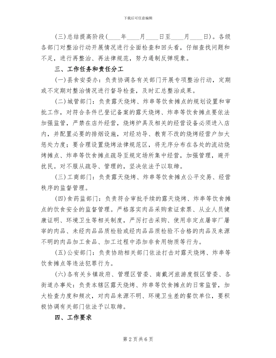 露天饮食摊点整治行动方案范文_第2页