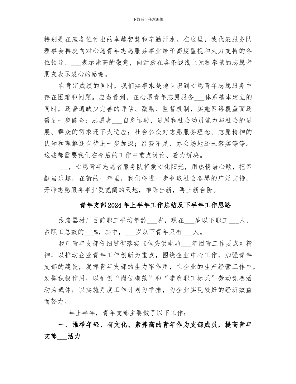 青年志愿者服务队2024年度工作总结_第3页