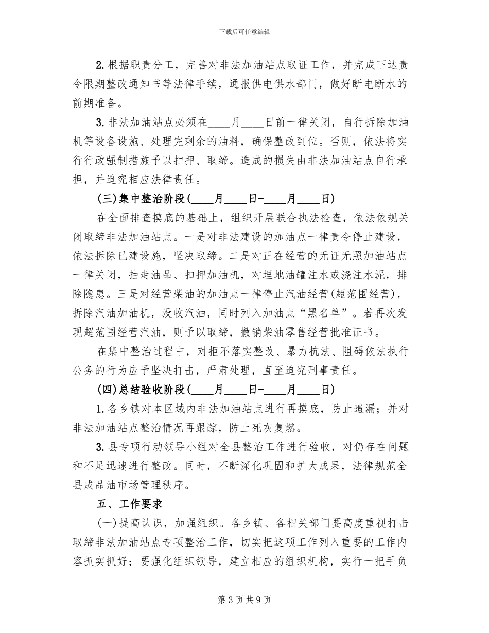 非法加油站点治理方案范文_第3页