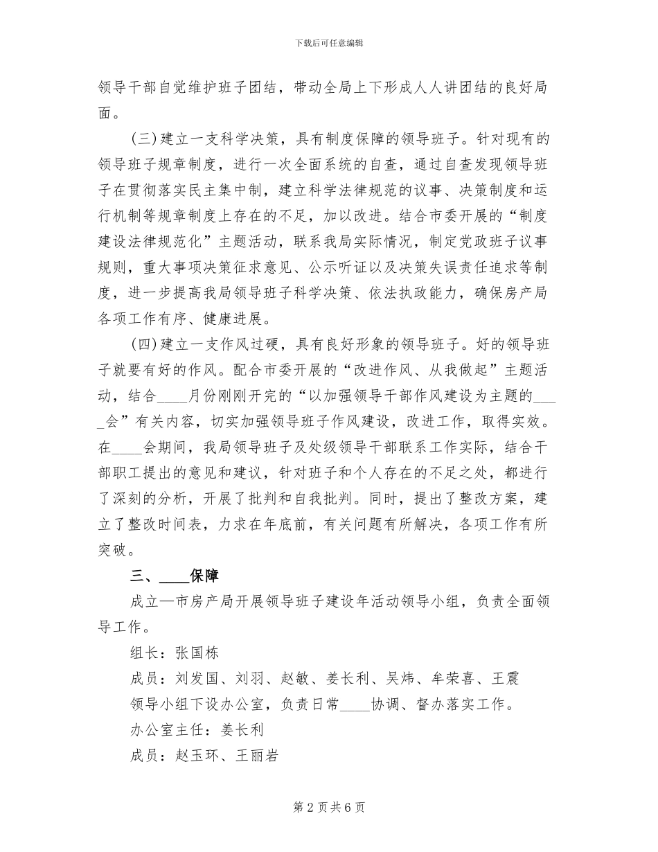 领导班子建设年活动实施方案_第2页