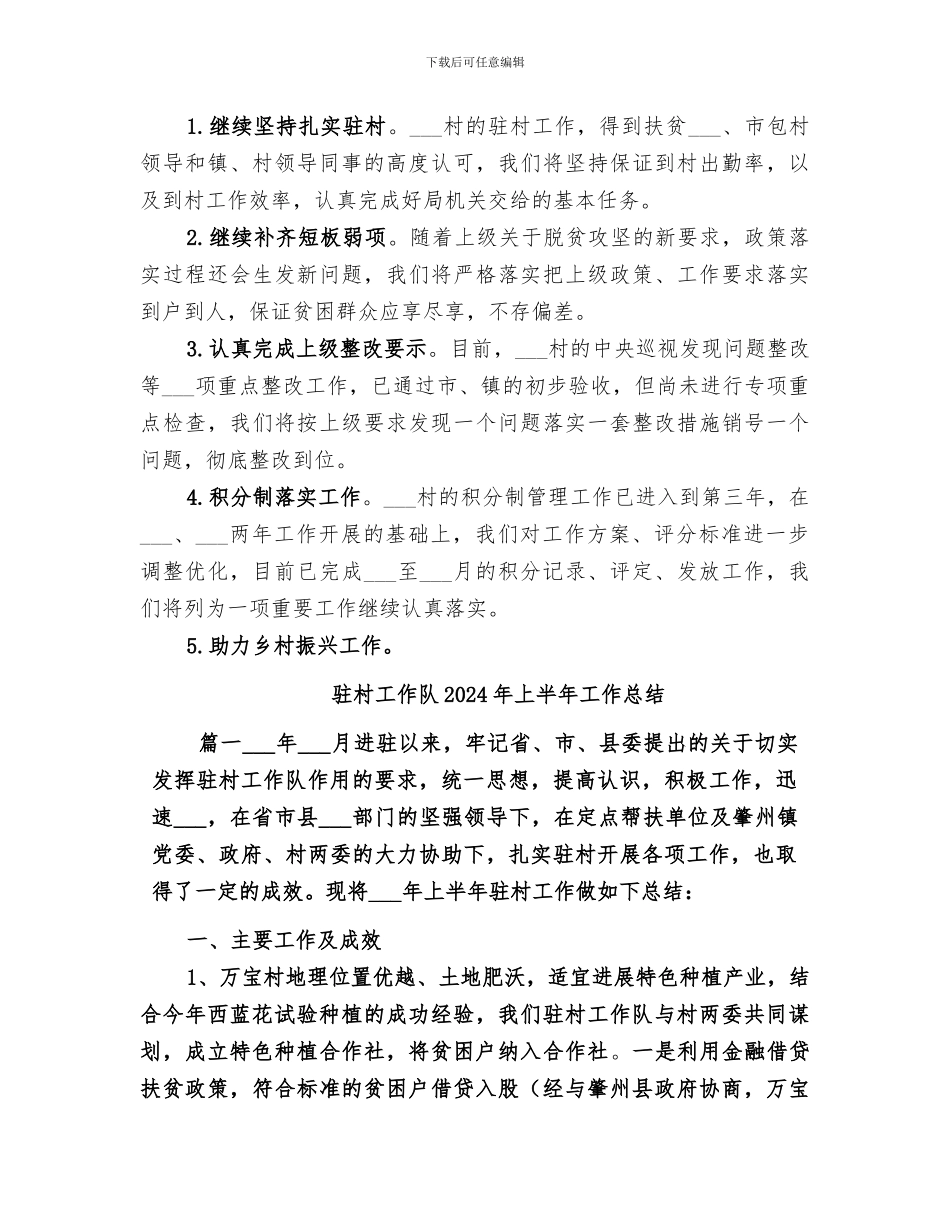 驻村工作队2024上半年工作总结_第3页