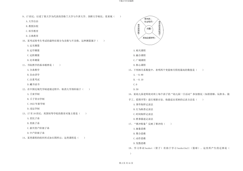 2024-2024年硕士研究生入学考试《教育学》题库综合试题C卷-附解析_第2页