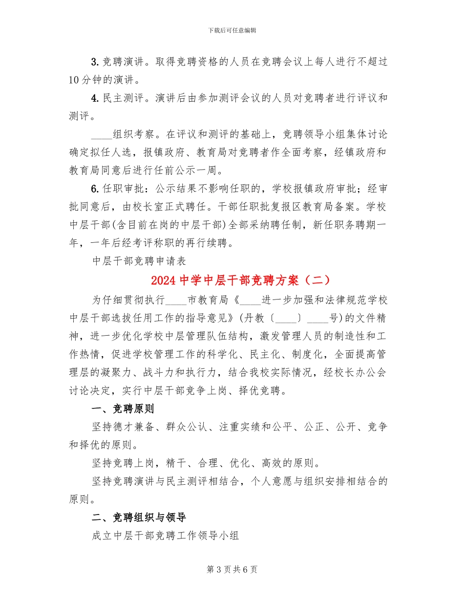 2024中学中层干部竞聘方案_第3页