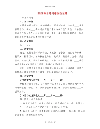 2024啄木鸟纠错活动方案
