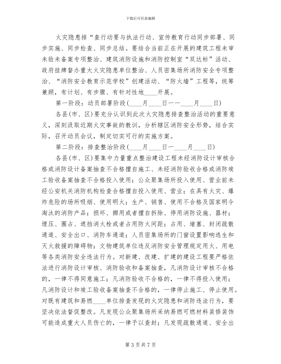 2024市春季火灾隐患排查整治方案范本_第3页