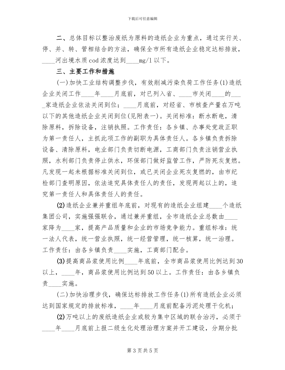 2024市水污染综合整治实施方案_第3页