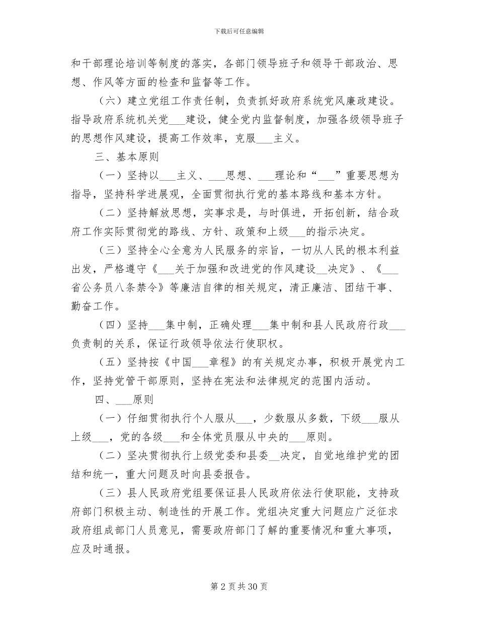 2024年人民政府党组工作制度_第2页