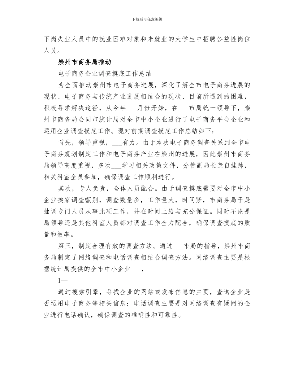 2024年企业摸底调查工作总结_第3页