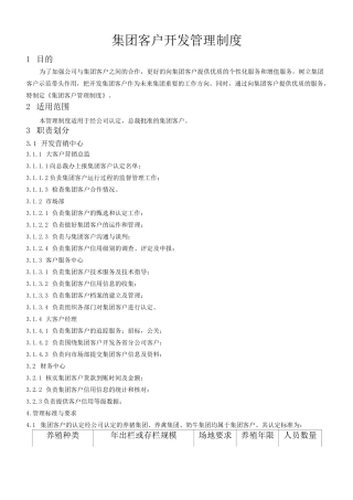 集团大客户管理制度