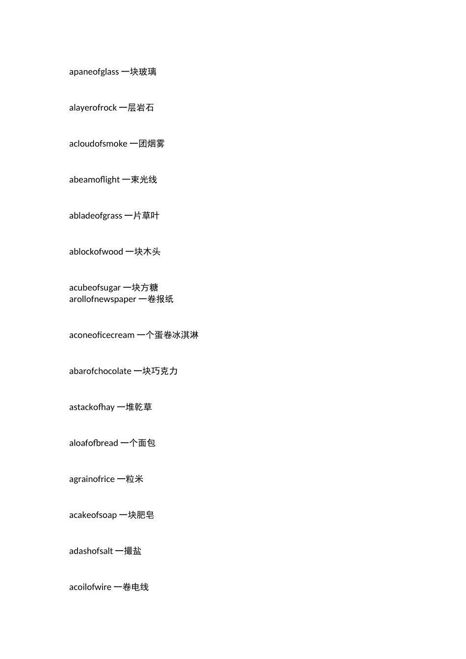 小学英语重点知识点“量词”全面讲解_第3页