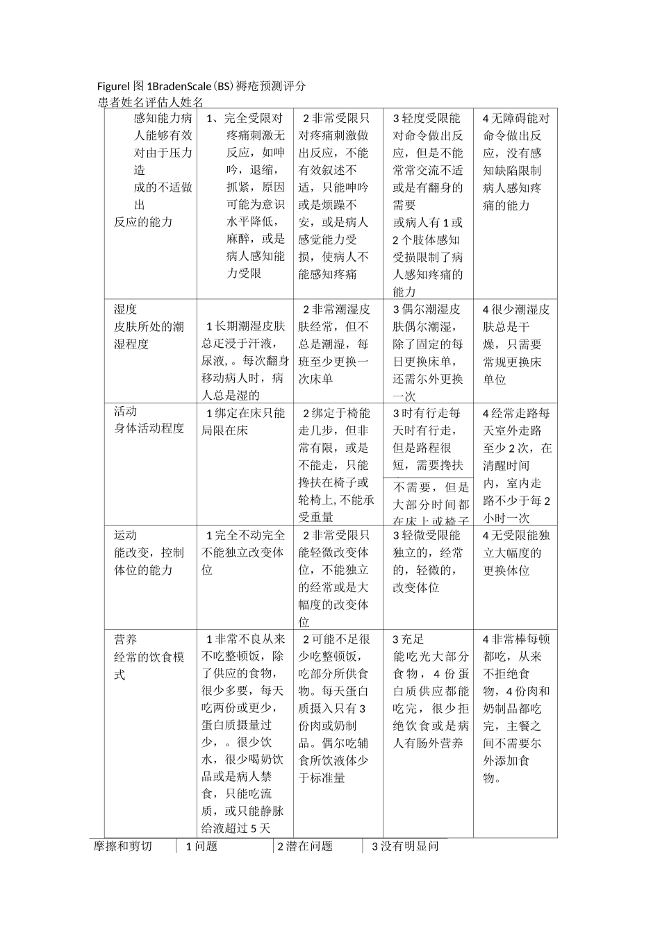 Braden 评分_第2页