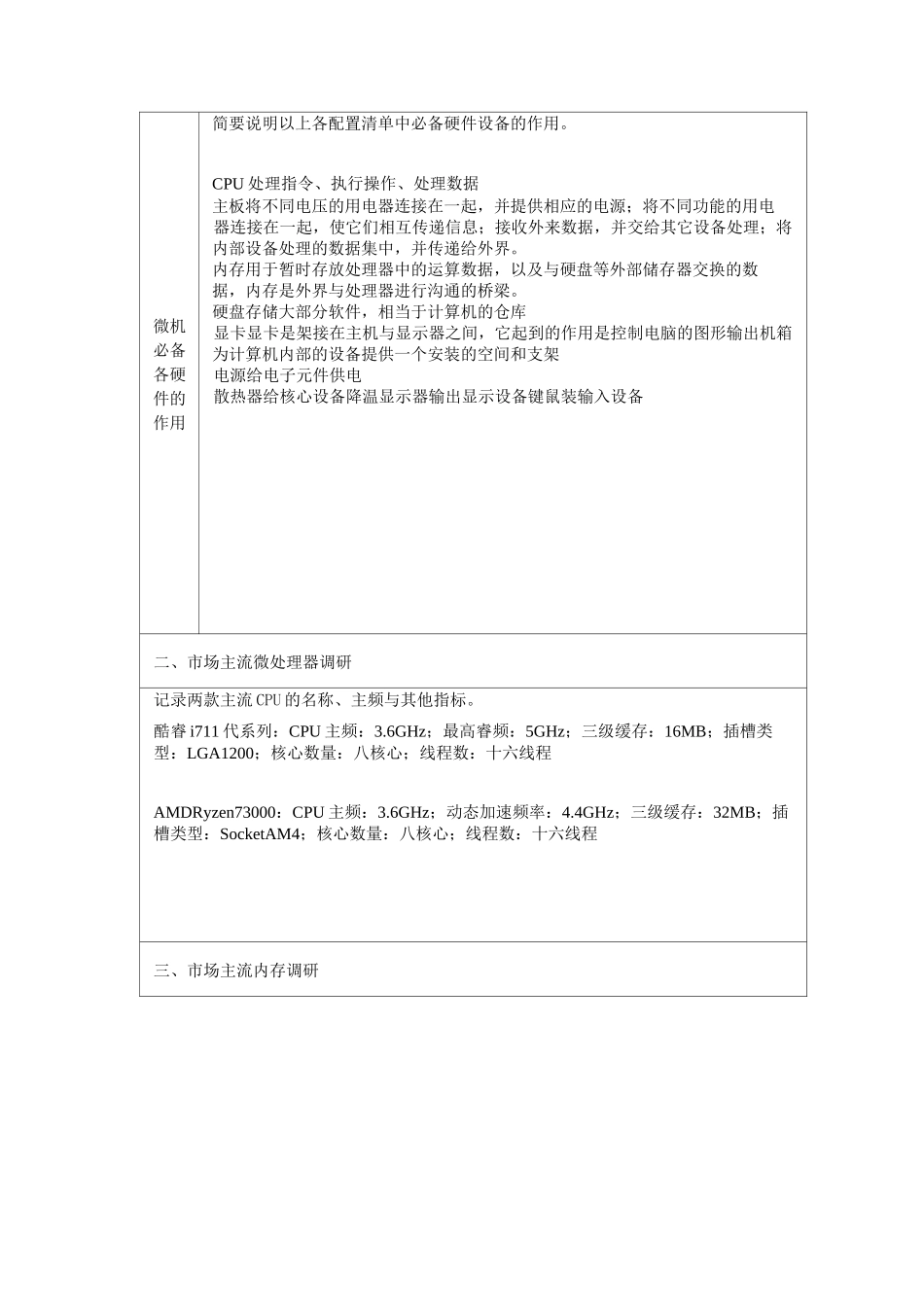 微机系统与维护-实训报告1_第3页