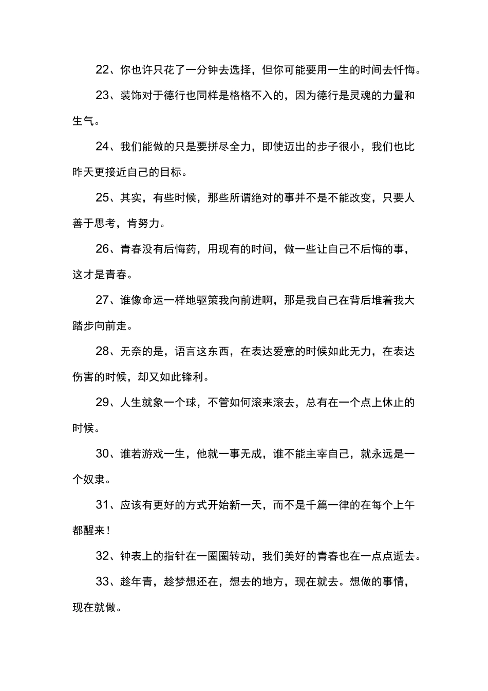 不负青春励志唯美句_第3页