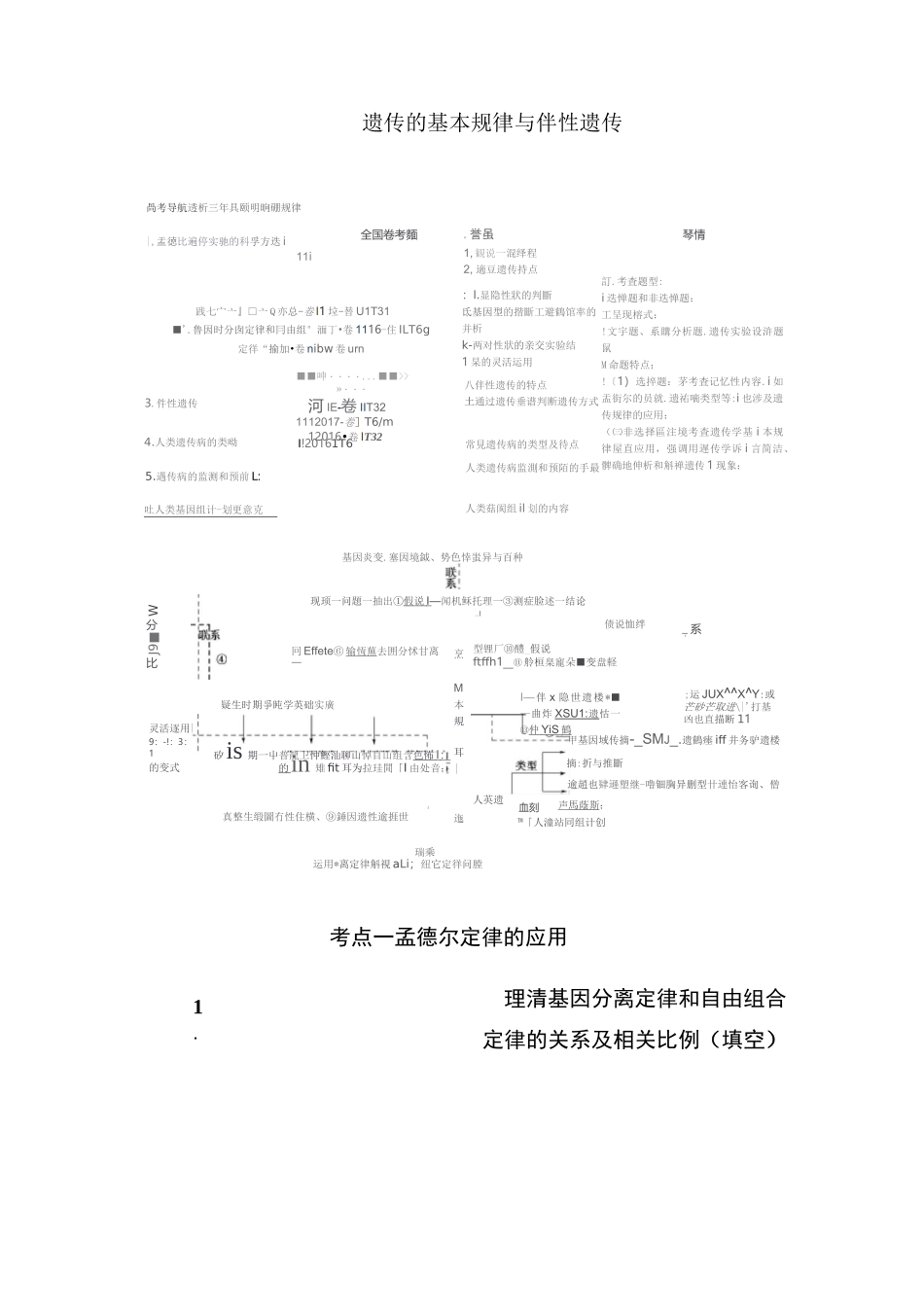 遗传的基本规律与伴性遗传_第1页