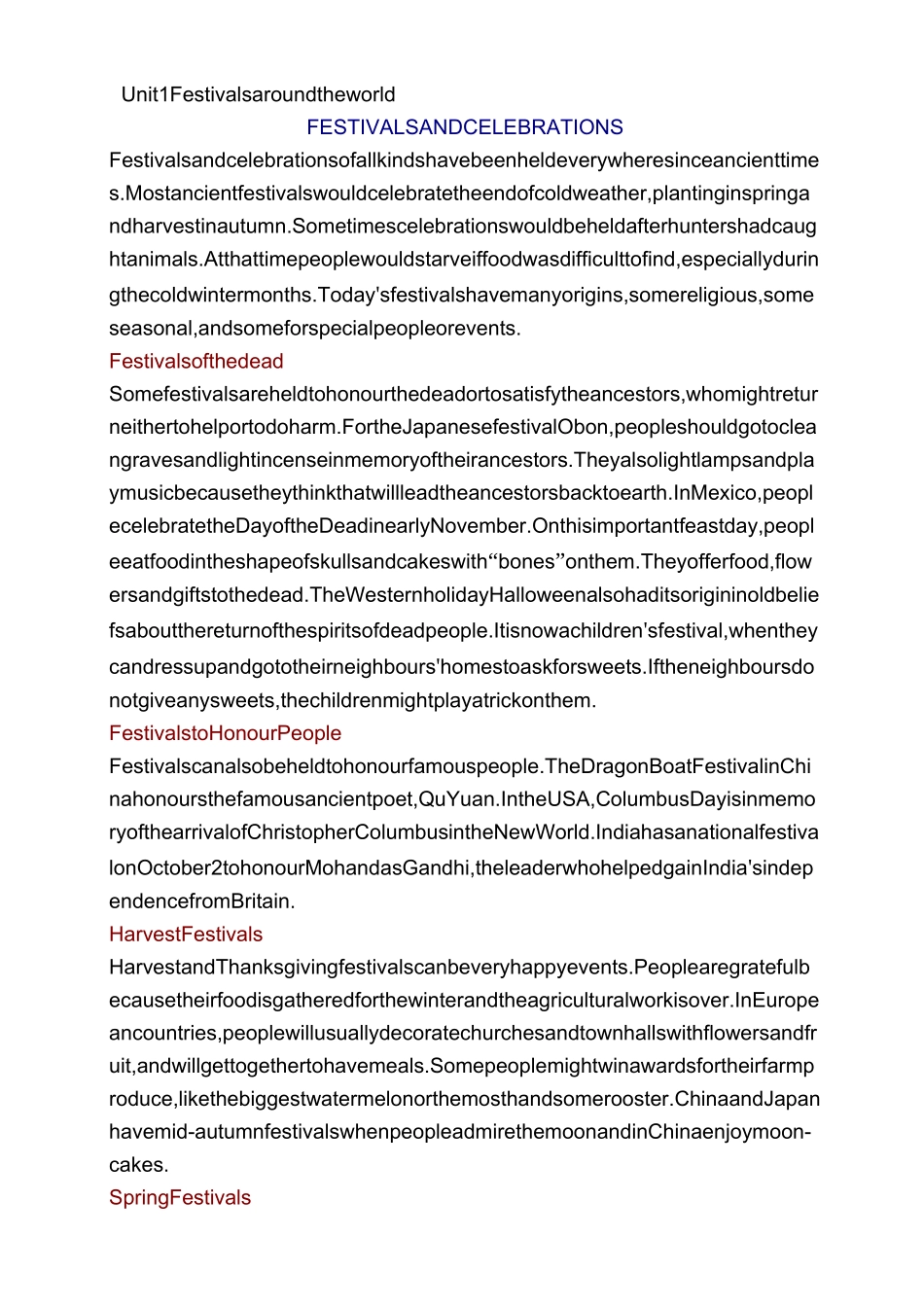 (完整word版)人教版高中英语必修三课文电子文档_第1页