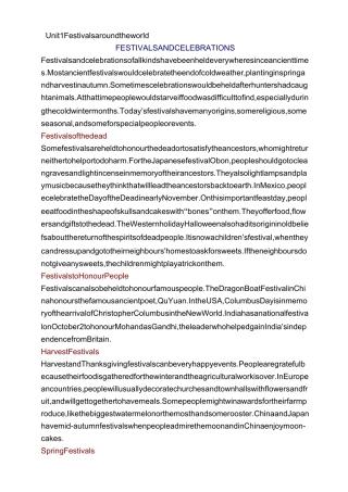 (完整word版)人教版高中英语必修三课文电子文档