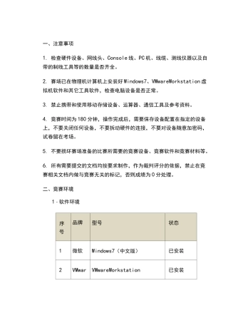 计算机网络管理员操作技能试卷