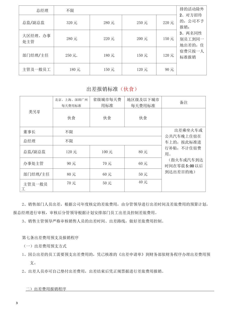 出差管理制度及出差标准_第3页
