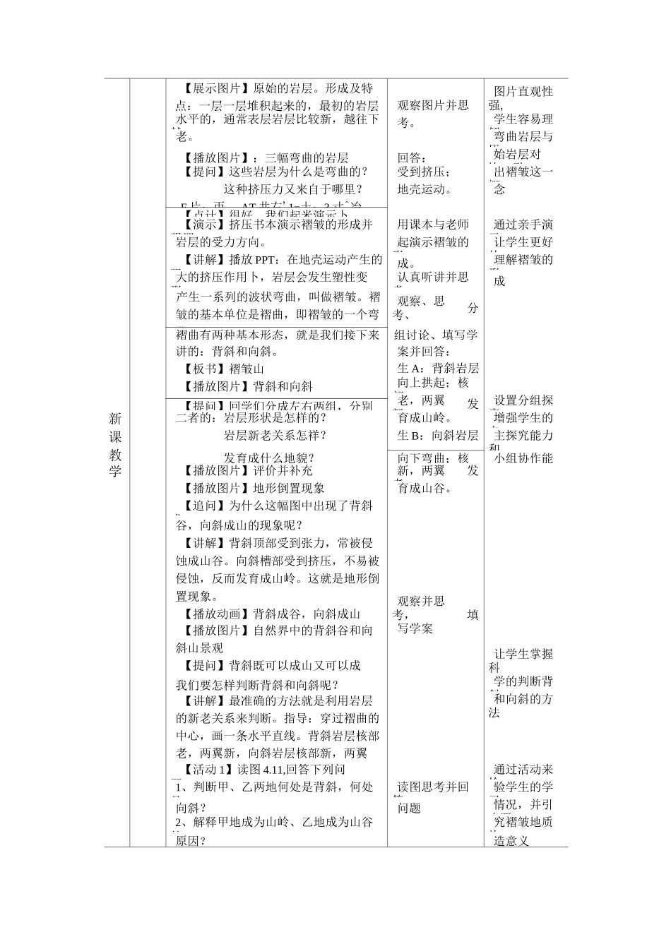 山地的形成教学设计_第3页