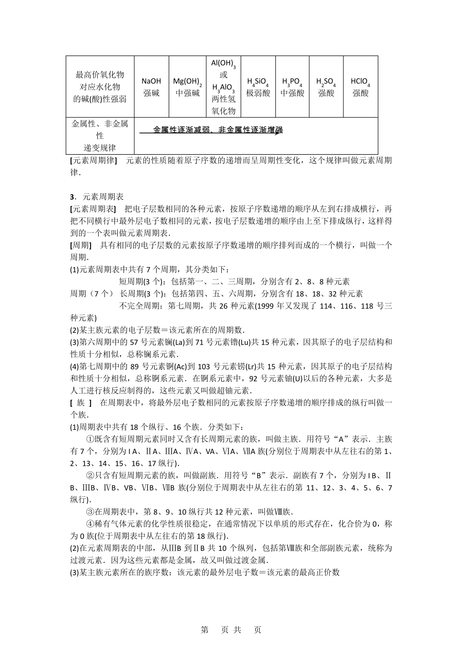 《物质结构_元素周期律》知识小总结_第3页