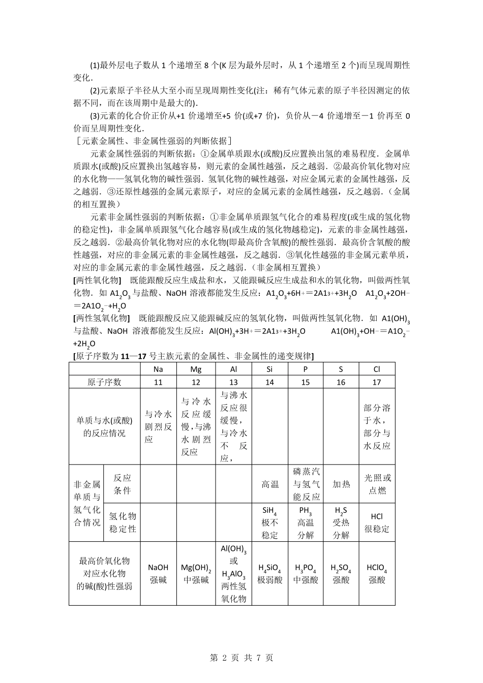 《物质结构_元素周期律》知识点总结_第2页