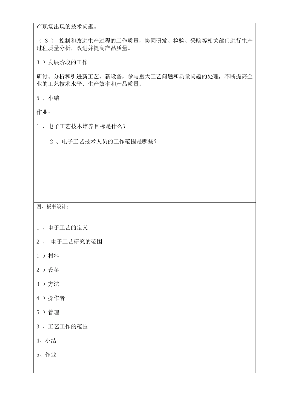 《电子产品工艺》授课教案_第3页