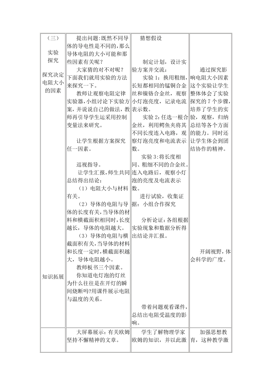 《电阻：导体对电流的阻碍作用》教学设计_第3页
