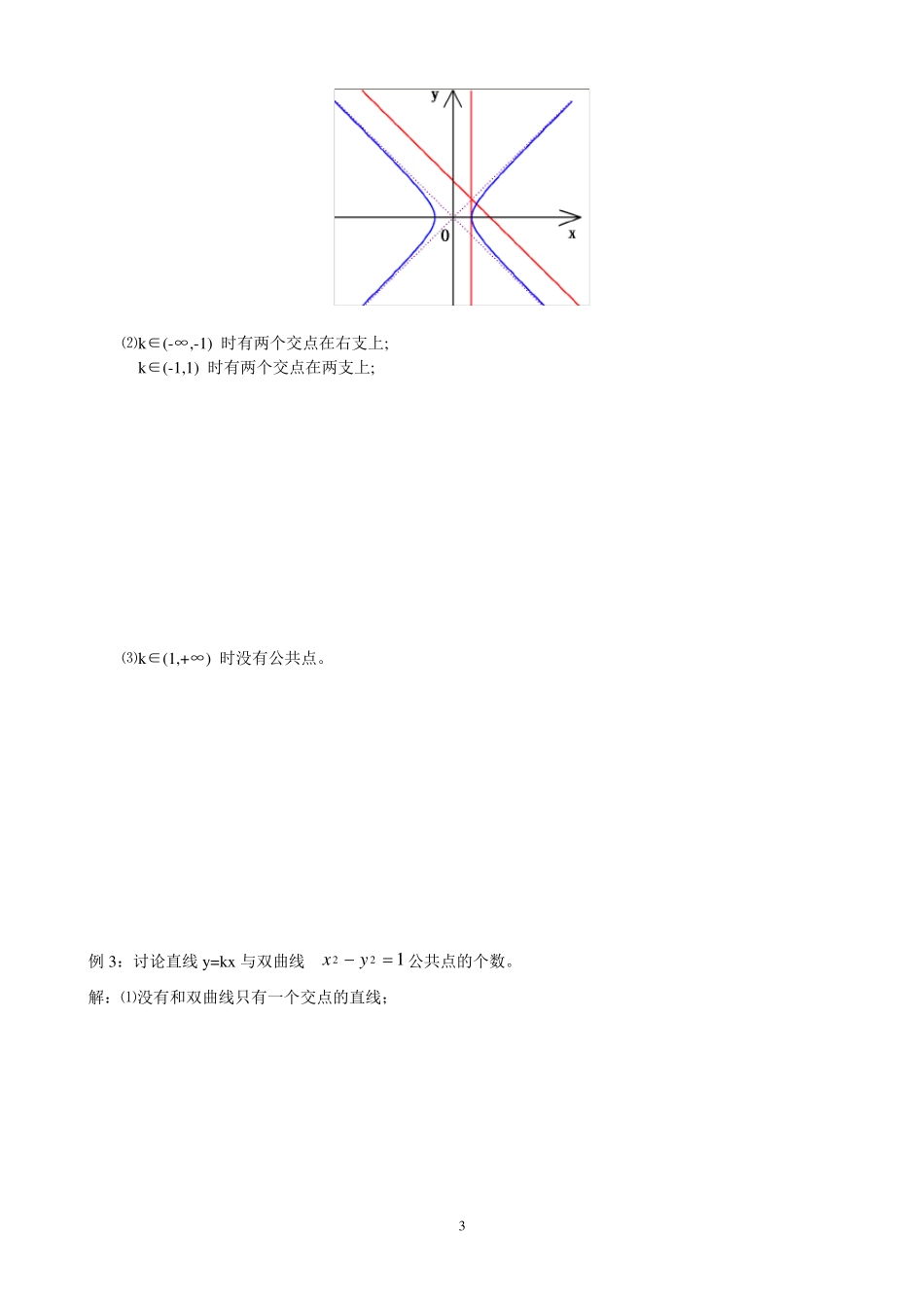 《直线和双曲线的交点个数问题》教学设计1_第3页