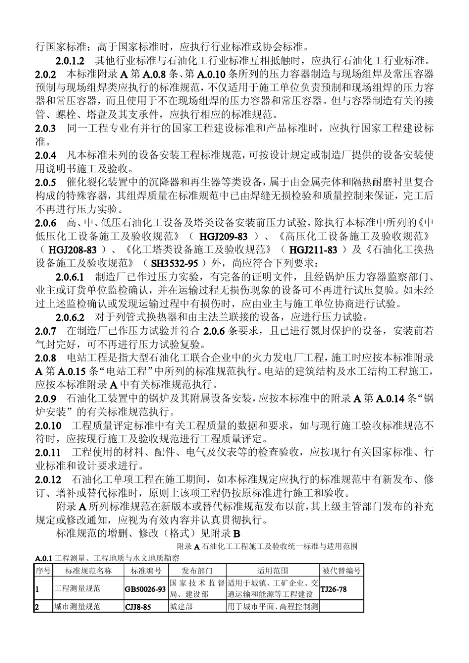 《石油化工工程施工及验收统一标准》_第2页