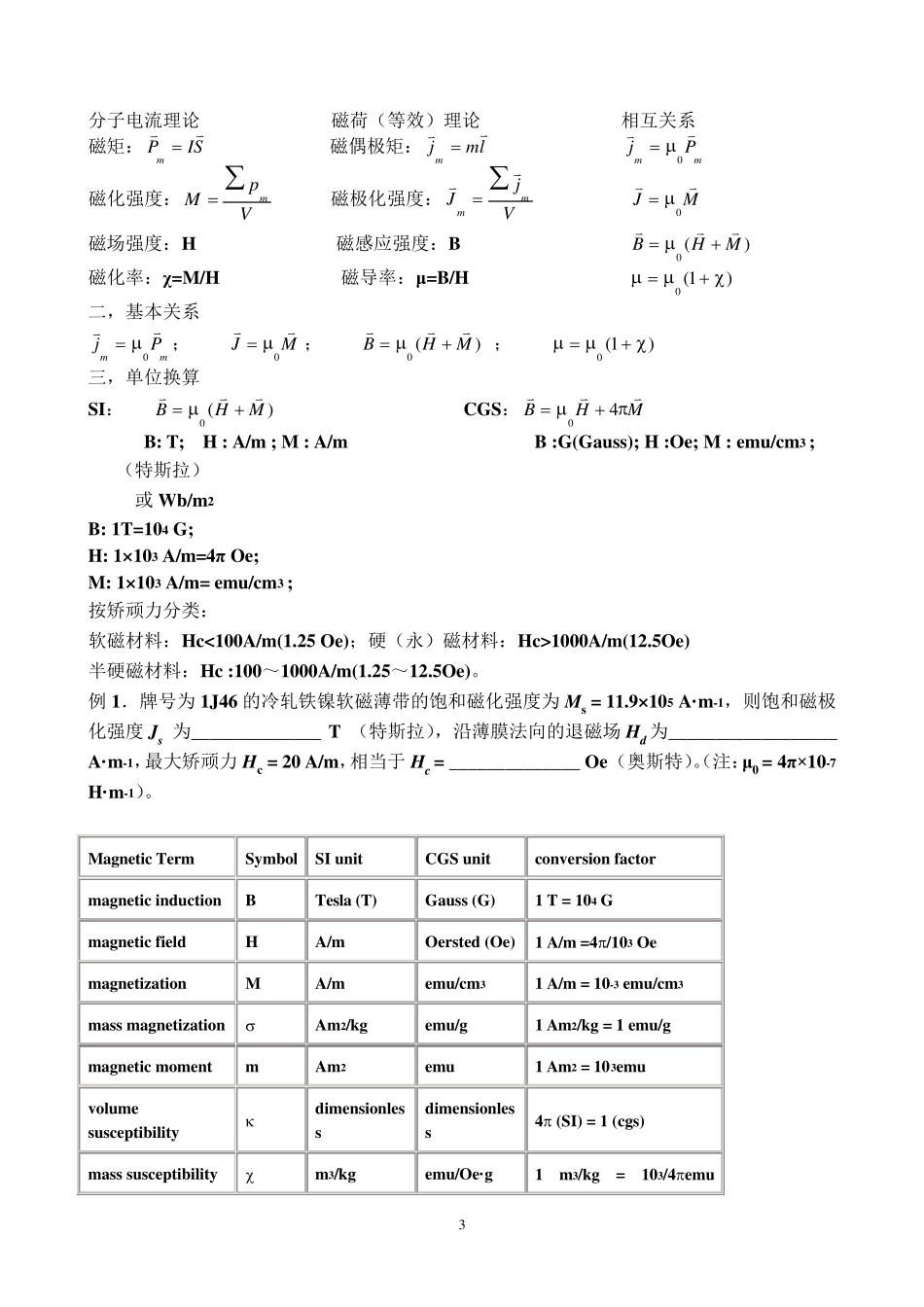 《磁性材料》基本要求_第3页