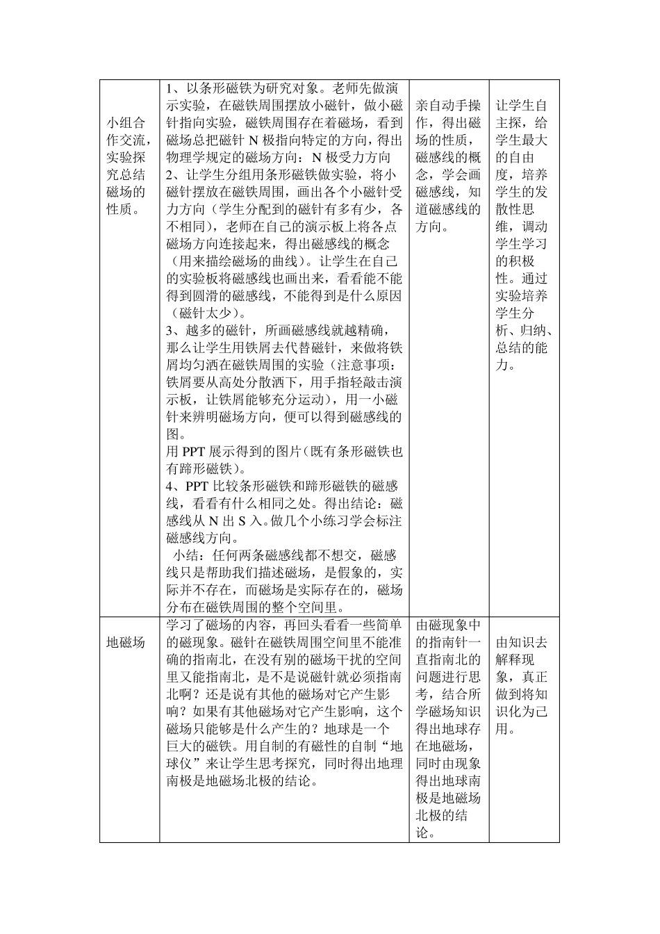 《磁现象和磁场》教学设计_第3页