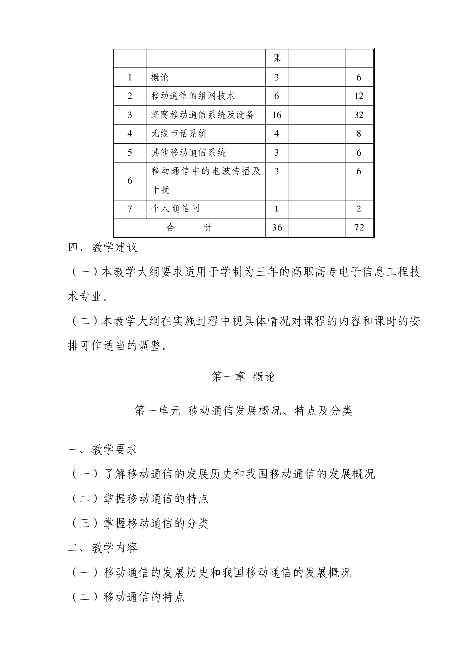 《移动通信技术》教学大纲_第3页