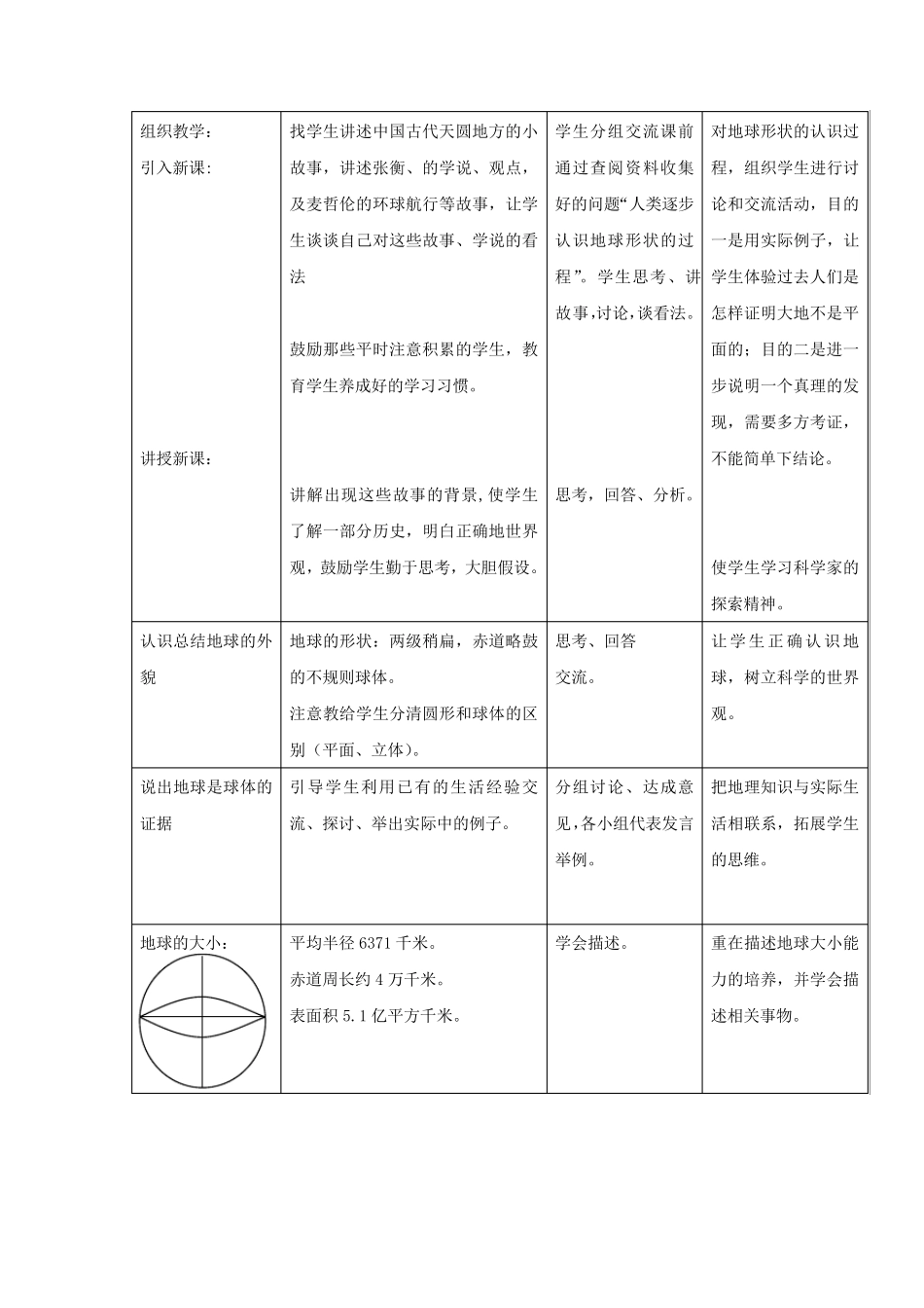 《第一节认识地球》教案1_第2页