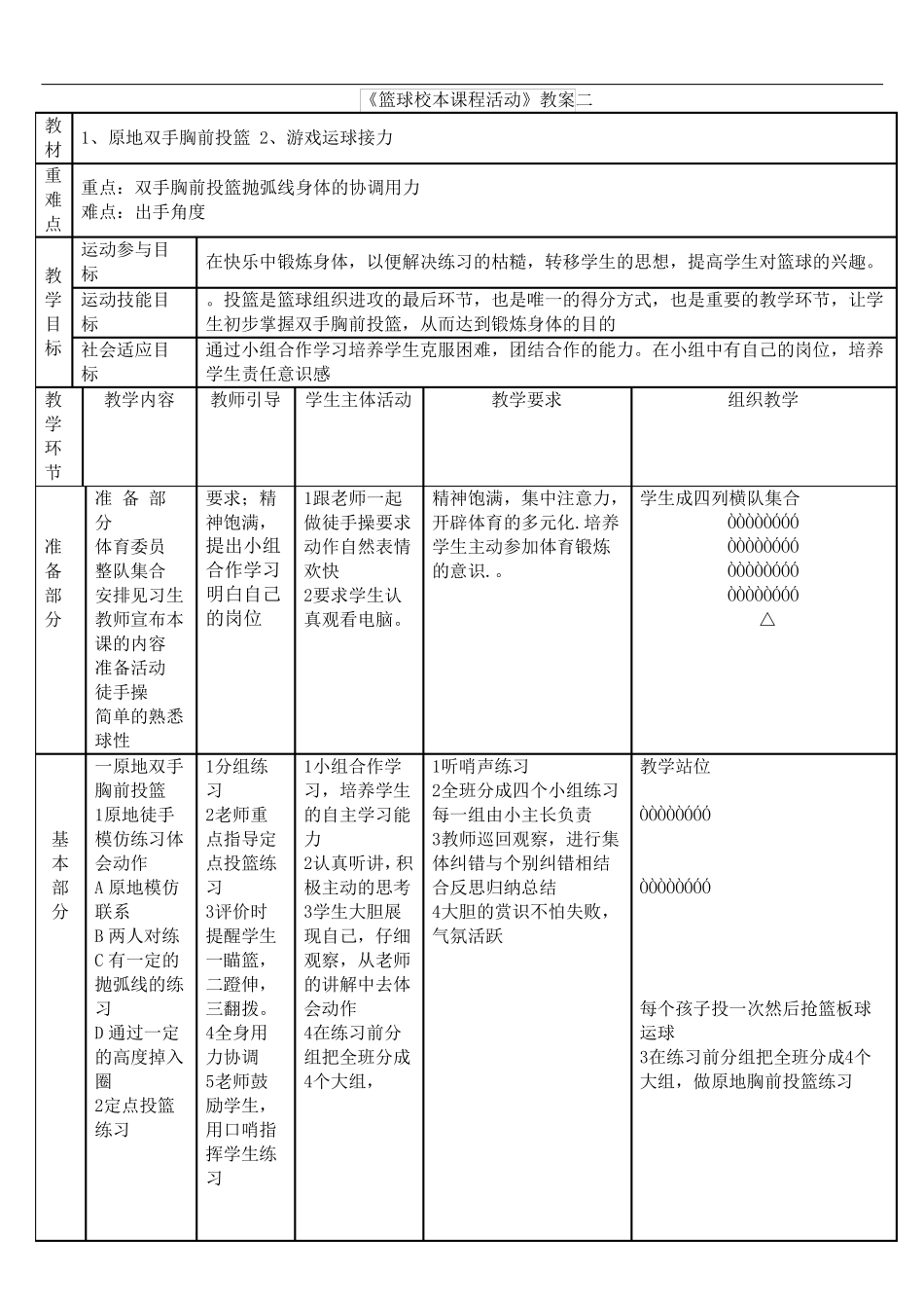 《篮球校本课程活动》教案()_第3页