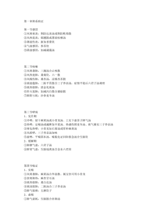 《精华》傲视宝典中医内科学分型及方药