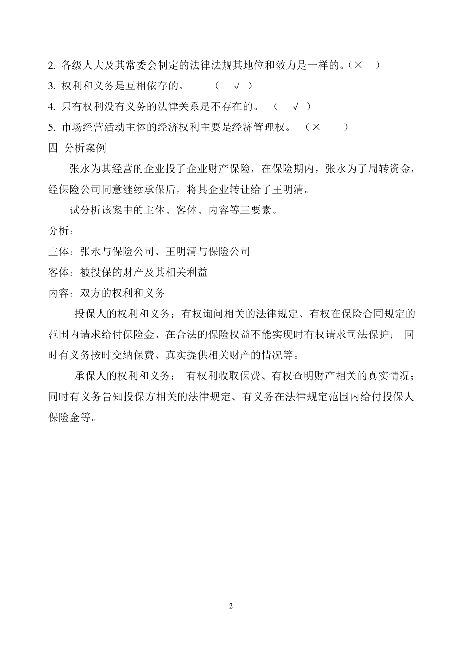 《经济法基础知识》各章习题及答案_第2页