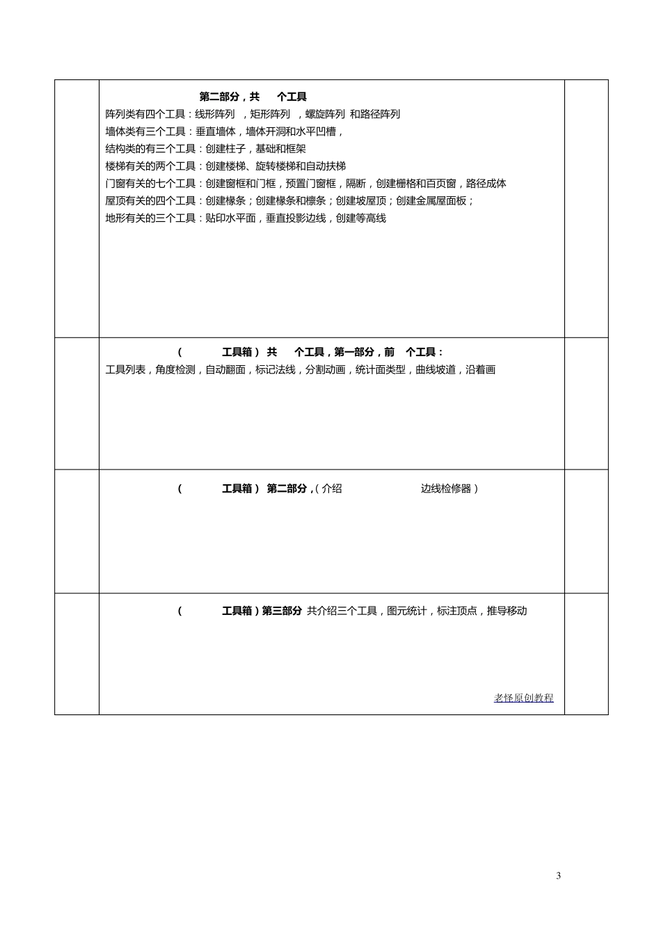 《老怪SketchUp插件和曲面教程》目录索引_第3页