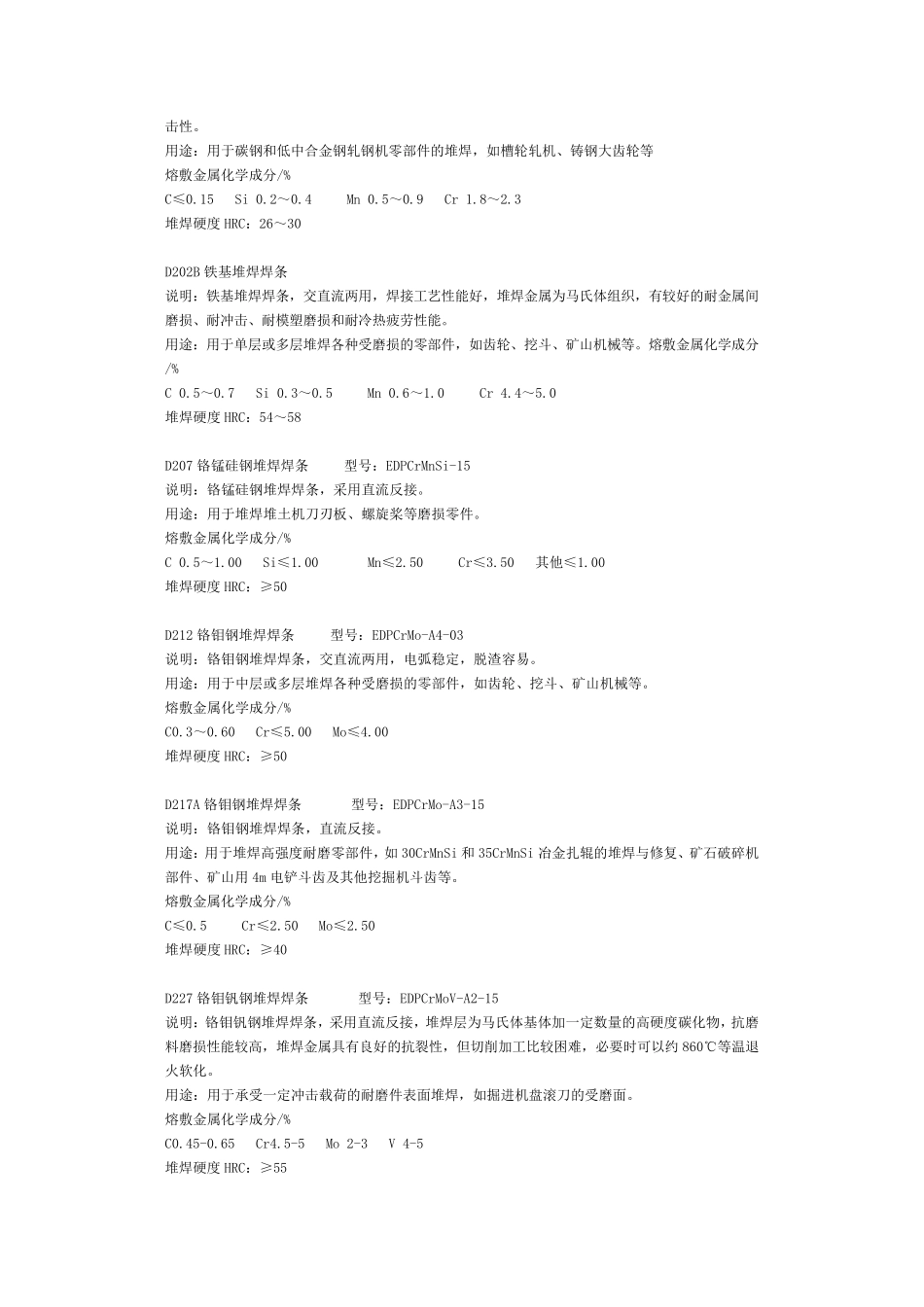《耐磨焊条系列型号》_第3页