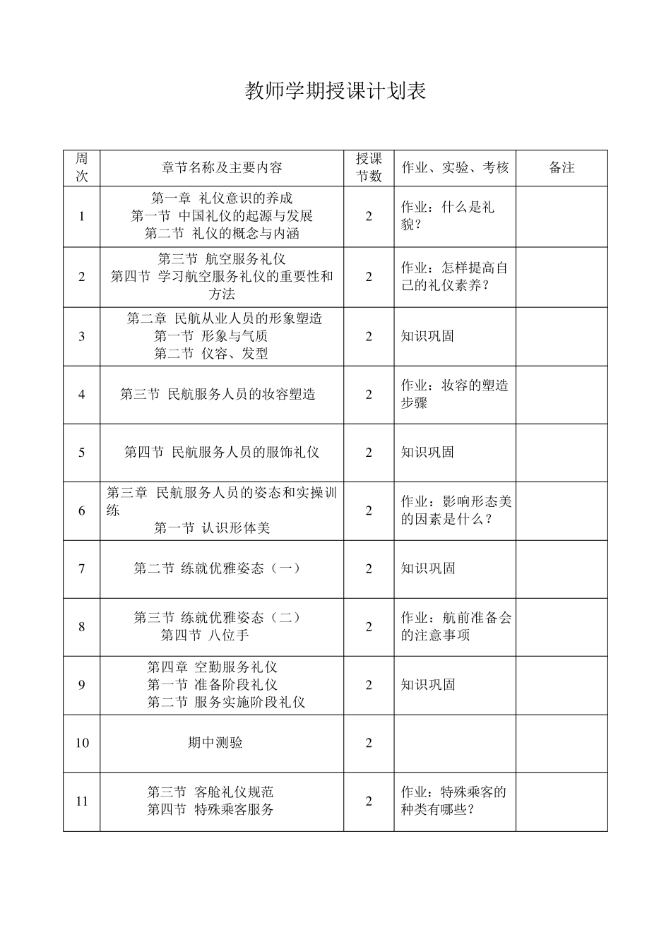 《航空服务礼仪》教案(总)_第2页